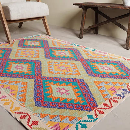 Colorful Classic Kilim Area Runner Rug