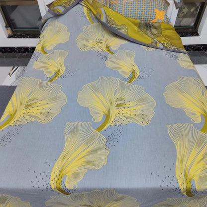 Zantedeschia Aethiopica Print Cotton Reversible Quilt