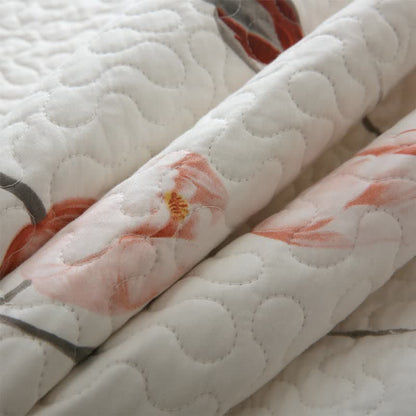 Elegant Rose Pure Cotton Quilted Bedding