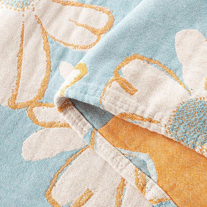 Daisy Printed Cotton Soft Reversible Quilt