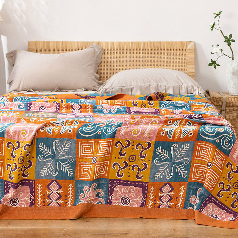 Bohemian Patchwork Reversible Cotton Quilt