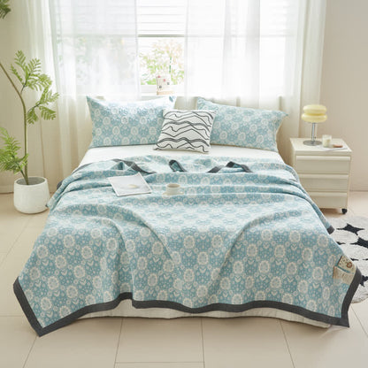 Summer Floral Cotton Gauze Soft Quilt