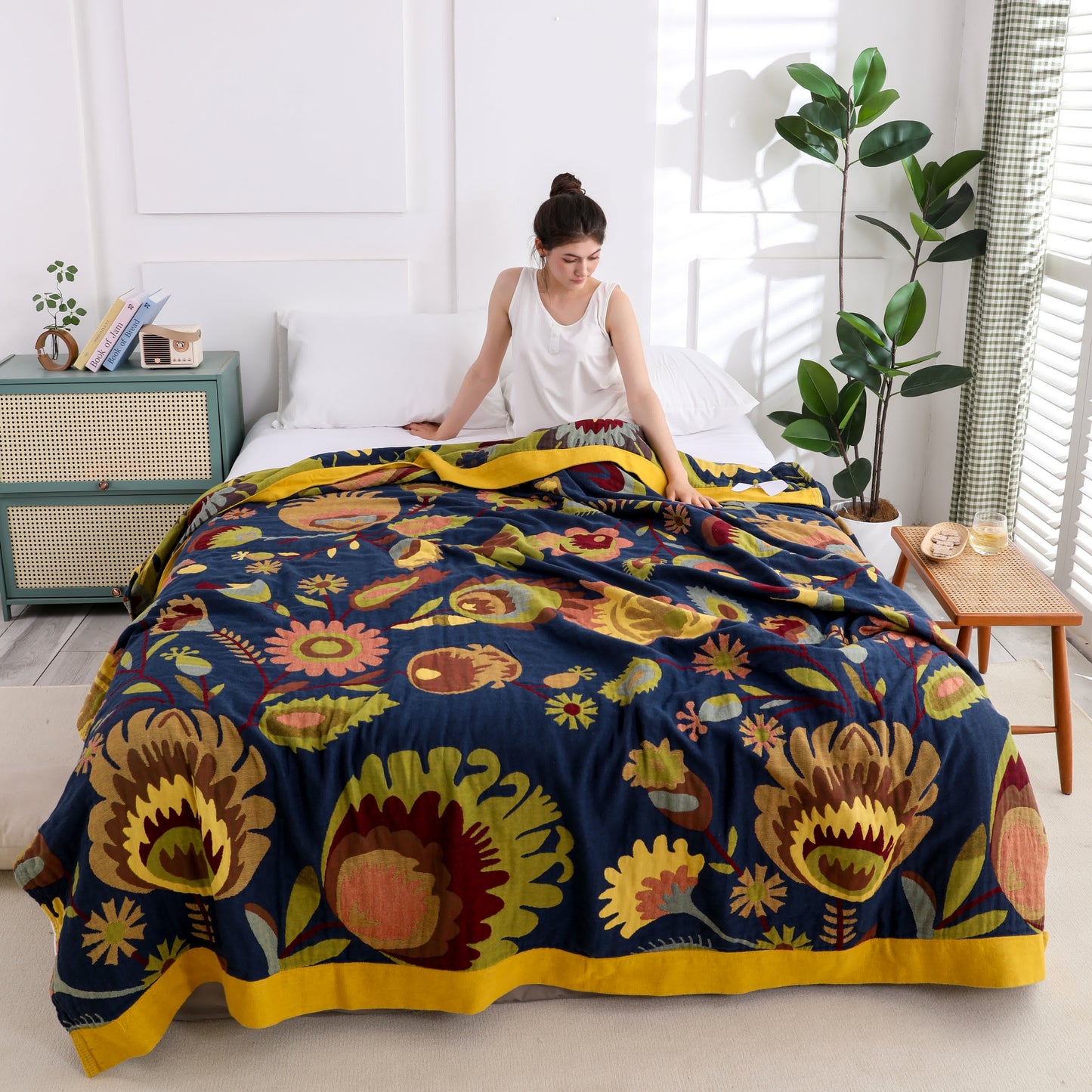 Cotton Ethnic Floral Breathable Quilt