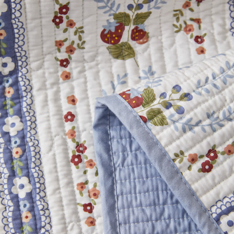 Pure Cotton Fresh Floral Quilted Bedding