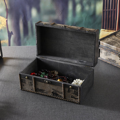 Wooden Vintage Tabletop Storage Box
