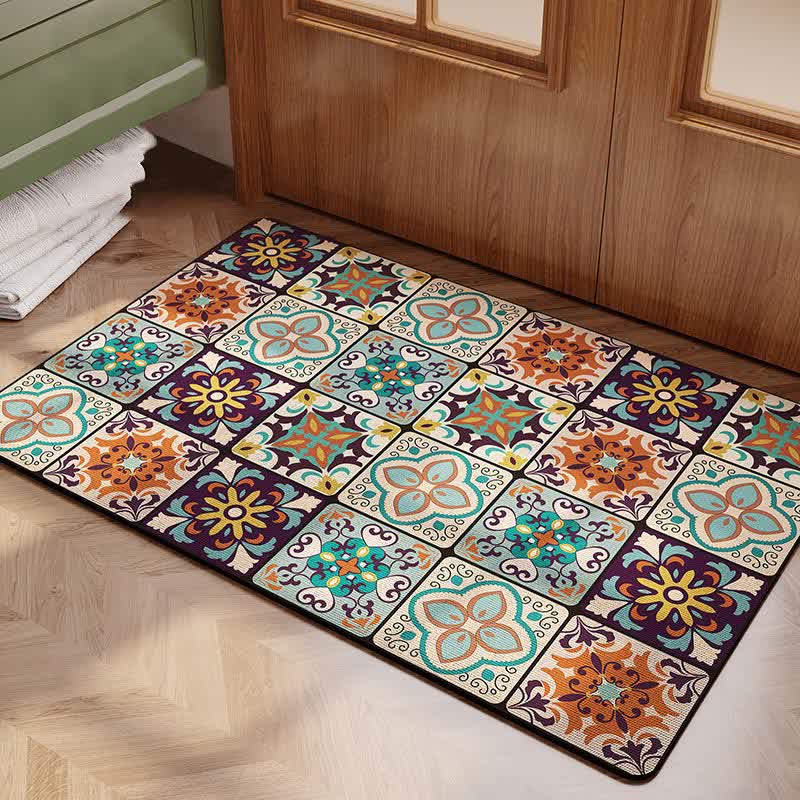 Boho Style Water-absorbent Bath Mat