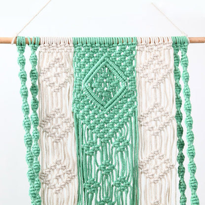 Ownkoti Hand Woven Cotton Tapestry Wall Hanging Plant Holder Home Decor