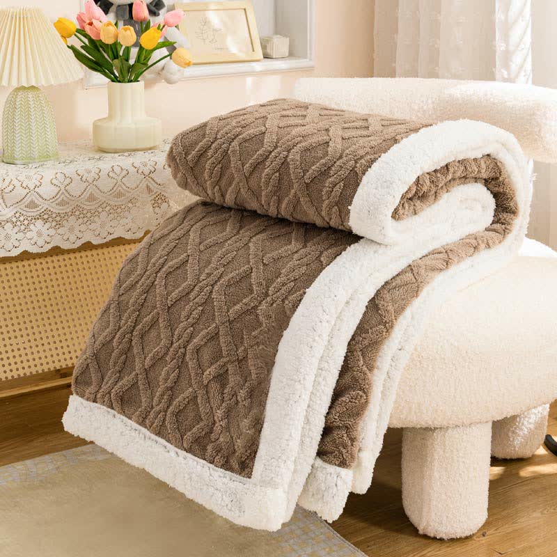 Ownkoti Warm Puffy Cozy Reversible Throw Blanket - Brown - 79" x 90" - image 8