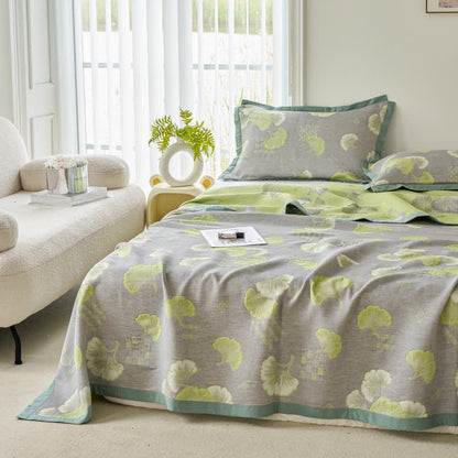 Fresh Style Ginkgo Leaf Pure Cotton Quilt