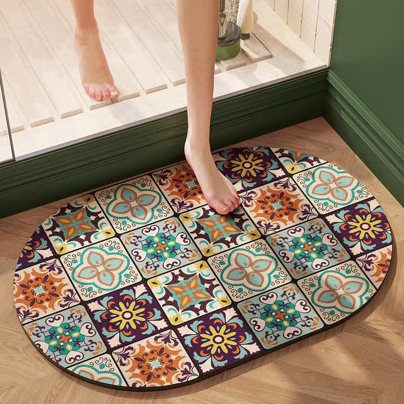 Boho Style Water-absorbent Bath Mat