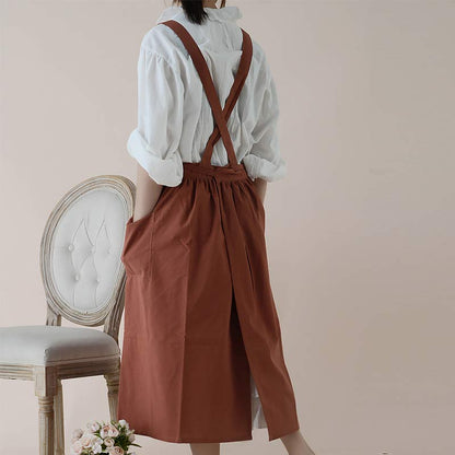 Ownkoti Cotton Apron Waterproof Apron With Pockets