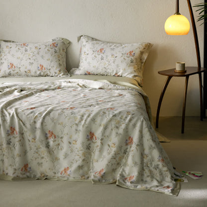 Lyocell Fiber Floral Lightweight Summer Bedding