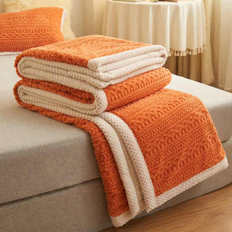 Jacquard Double Fleece Thick Warm Blanket