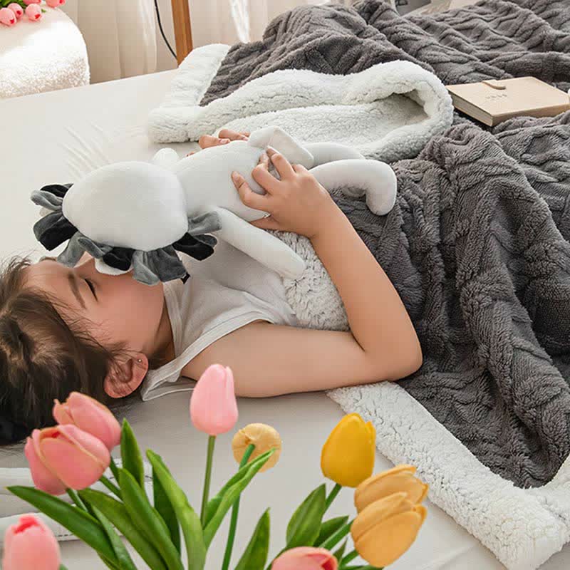 Ownkoti Warm Puffy Cozy Reversible Throw Blanket - image 3