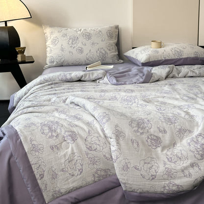 Cotton Gauze Luxurious Flower Summer Bedding