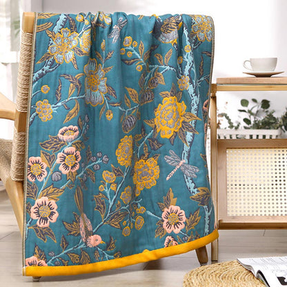 Bright Color Hibiscus Reversible Bath Towel