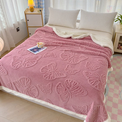 Butterfly Soft Sherpa Decorative Blanket