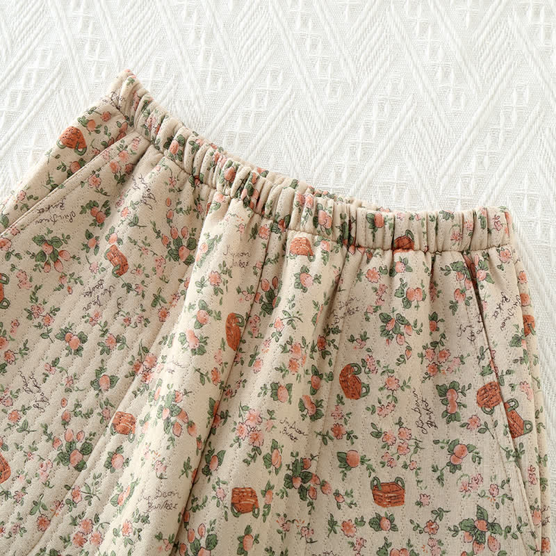 Vintage Rose Garden Cotton Loungewear Set