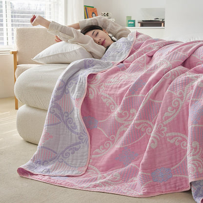 Retro Style Cotton Gauze Comfy Quilt