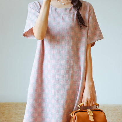 Pure Cotton Yarn-dyed Jacquard Nightdress