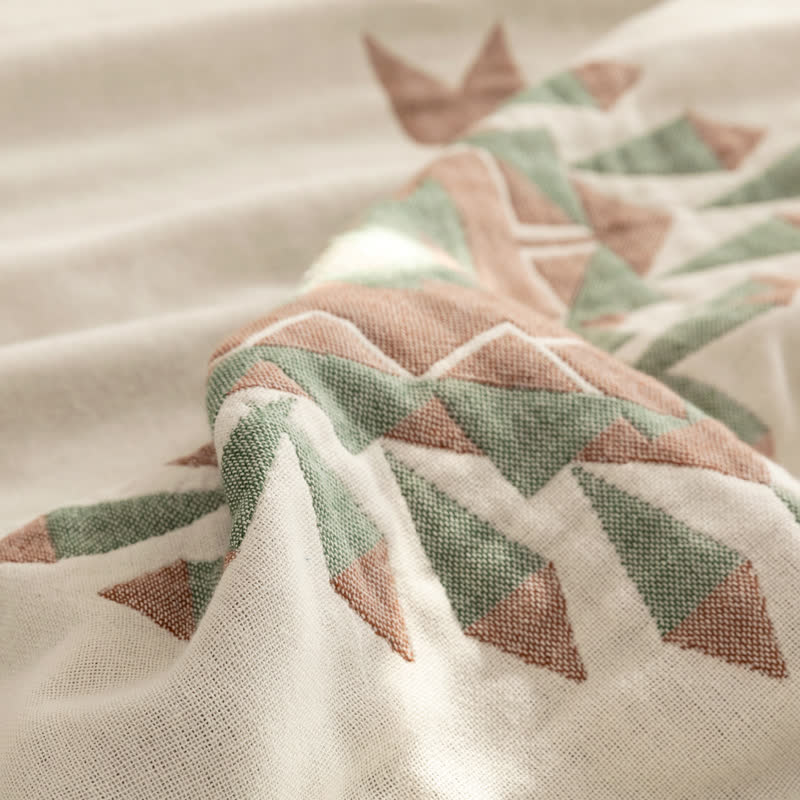 Bohemian Geometric Cotton Gauze Quilt