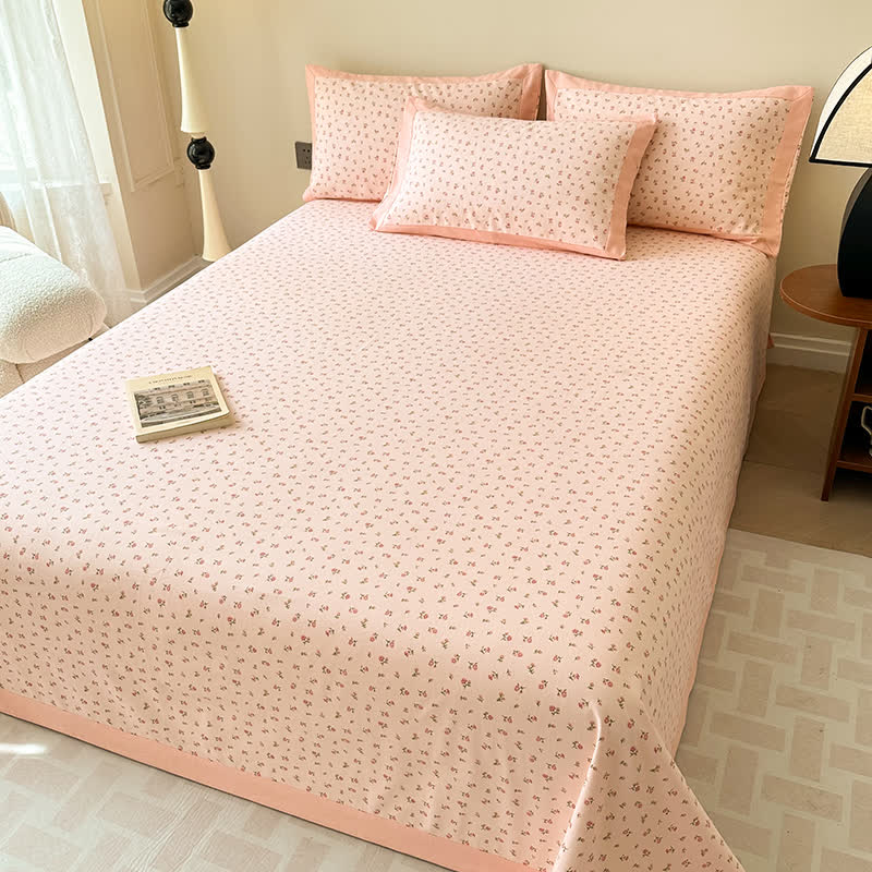 Pure Cotton Elegant Rose Soft Coverlet