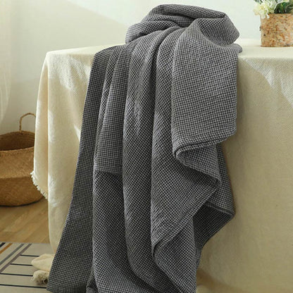 Ownkoti Plaid Sofa Blanket Gauze Sofa Cover