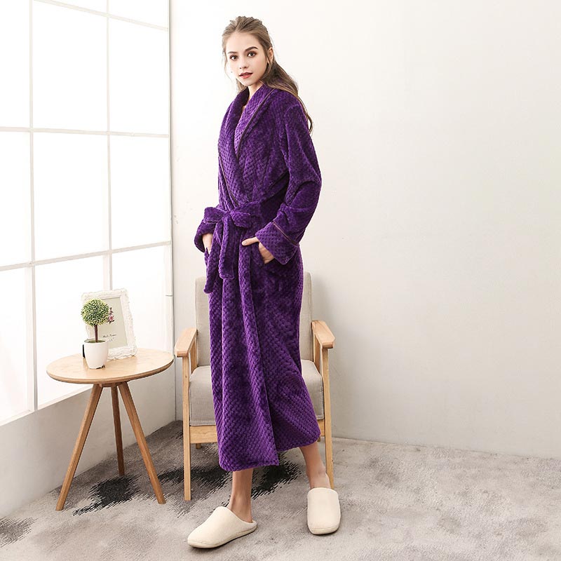 Ownkoti Puffy Fleece Pajama Long Bathrobe - image 2