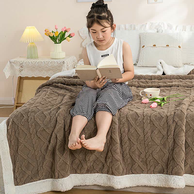 Ownkoti Warm Puffy Cozy Reversible Throw Blanket - image 7
