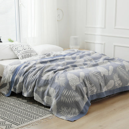 Ownkoti Pattern Gauze Reversible Quilt Breathable Throw