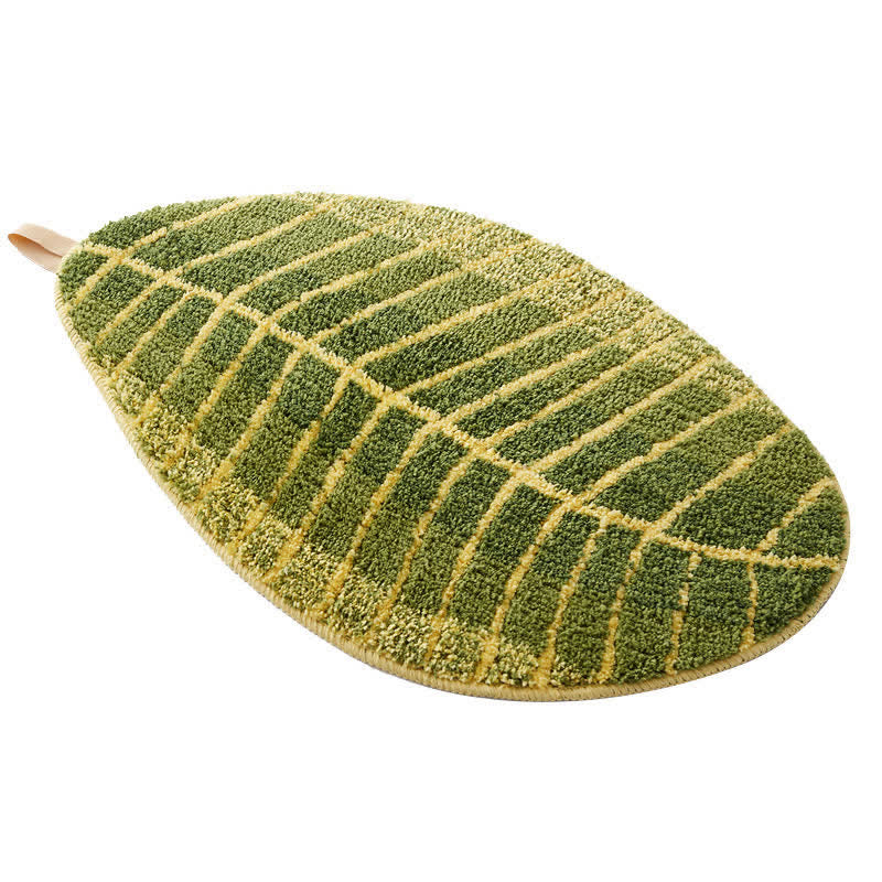 Ownkoti Green Banana Leaf Soft Door Rug