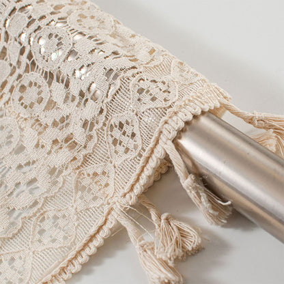 Lace Taseel Hollow-Out Tier Curtain