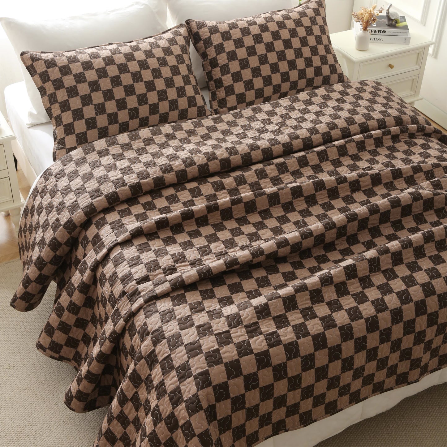 Checkerboard Pure Cotton Quilted Bedding