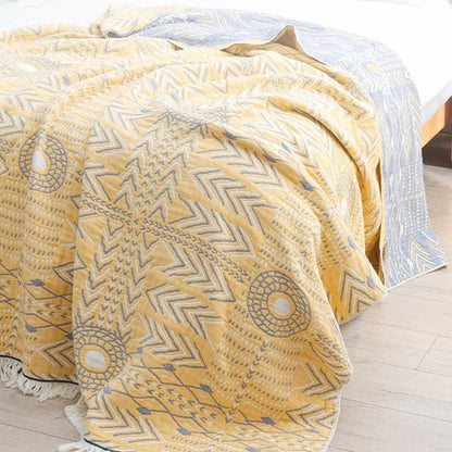 Geometric Pattern Soft Cotton Reversible Quilt