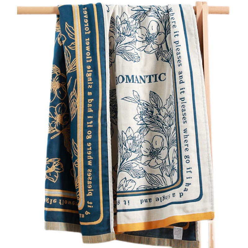 Ownkoti Flower Mixed Color Reversible Bath Towel