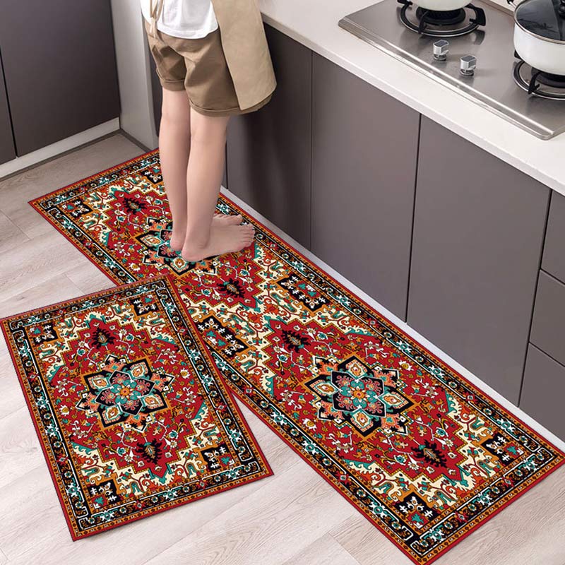 Retro Pattern Kitchen Rugs Set