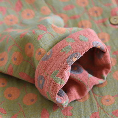 Rural Flower Cotton Guaze Loungewear Set