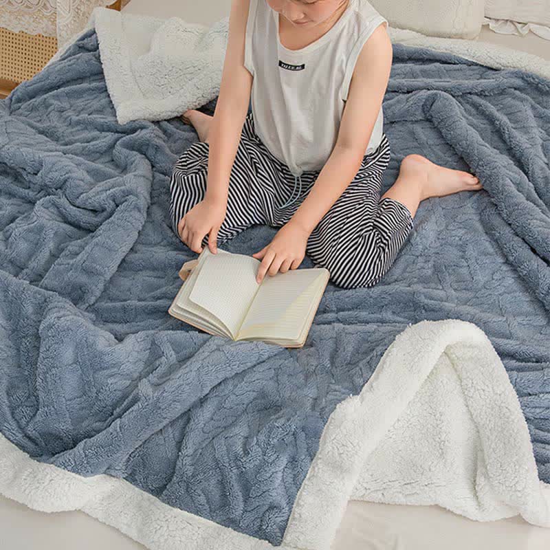 Ownkoti Puffy Cozy Reversible Throw Blanket