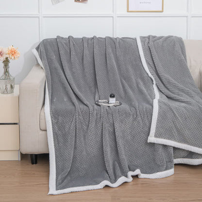 Solid Color Soft Reversible Fleece Blanket