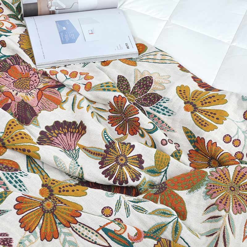Luxuriant Flower Cotton Reversible Soft Quilt - image 6