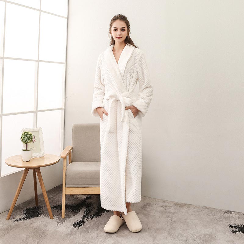 Ownkoti Puffy Fleece Pajama Long Bathrobe - image 9