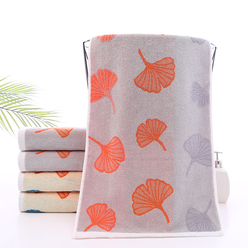 Pure Cotton Ginkgo Leaf Soft Towel