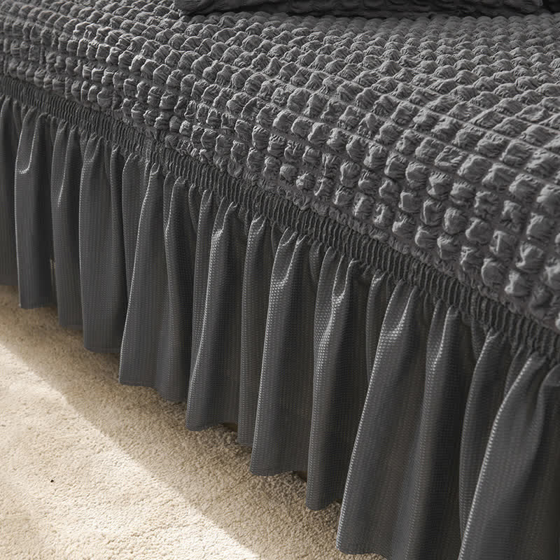 Simple Style Ruffled Elastic Sofa Cover