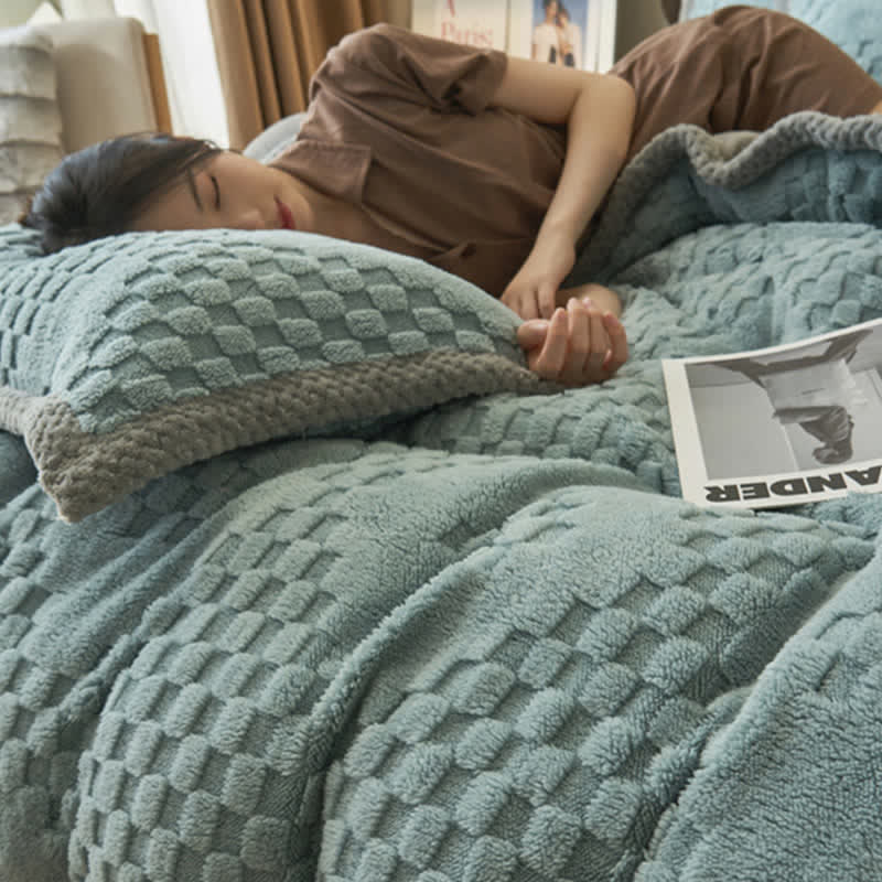 Diamond Checkerboard Duvet Cover Blanket