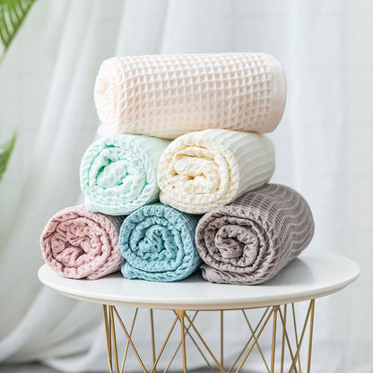 Ownkoti Breathable Cotton Waffle Weave Bath Towel