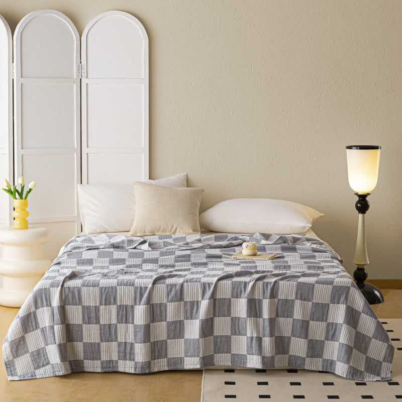 Modern Checkerboard Pure Cotton Breathable Quilt