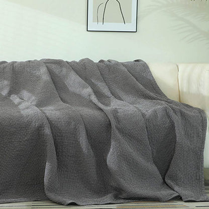 Ownkoti Plaid Sofa Blanket Gauze Sofa Cover