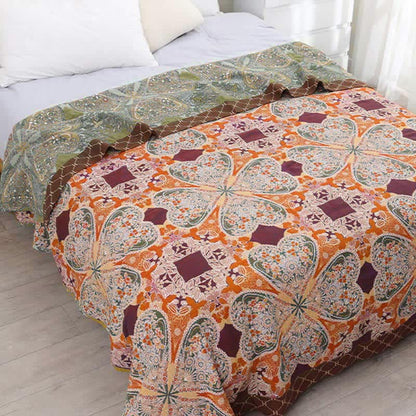 Vintage Four Leaf Clover Reversible Quilt