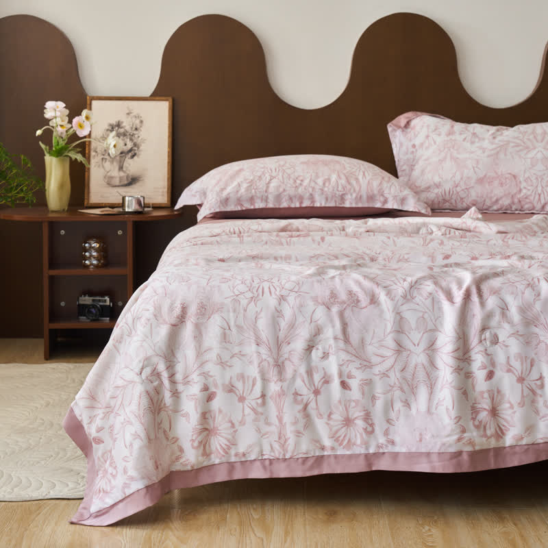 Elegant Floral Soft Lyocell Sateen Bedding