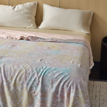 Lyocell Fiber Colorful Floral Soft Quilt